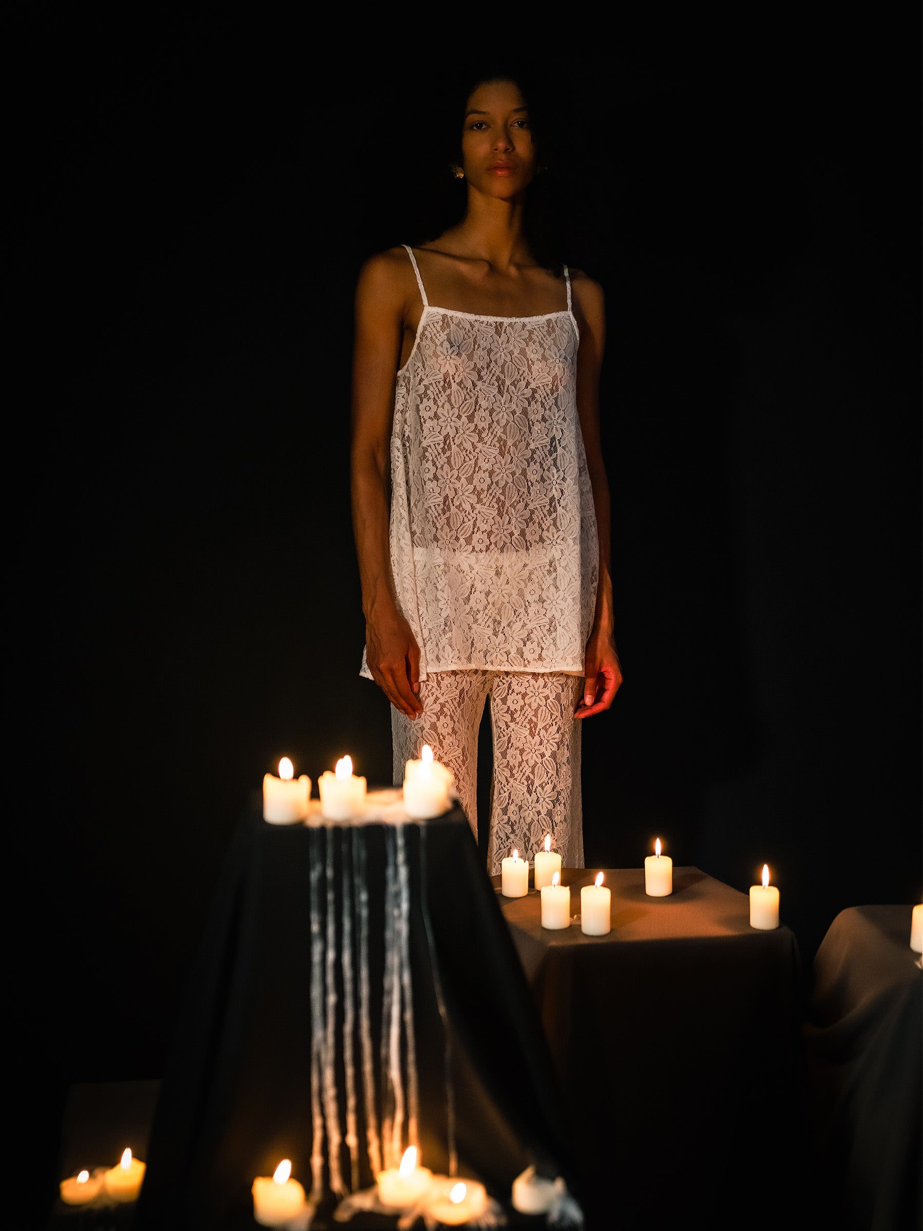 Luna White Lace Top top