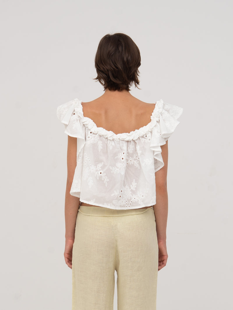 Lux White Top camisas y camisetas