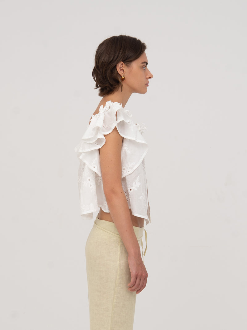 Lux White Top camisas y camisetas