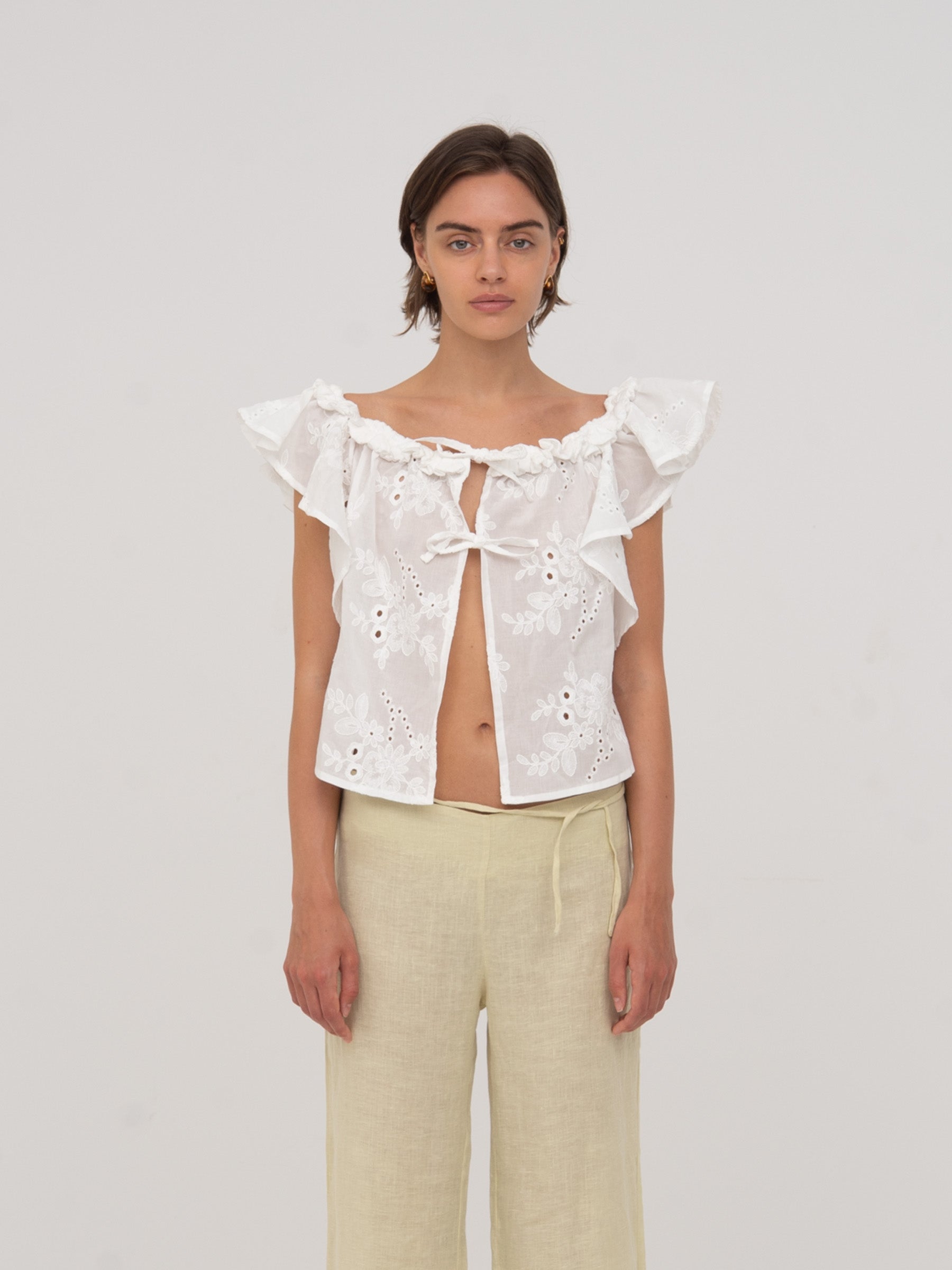 Lux White Top camisas y camisetas