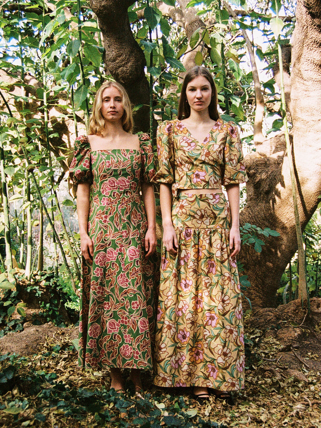 Lysandra Floral Print Maxi Skirt falda