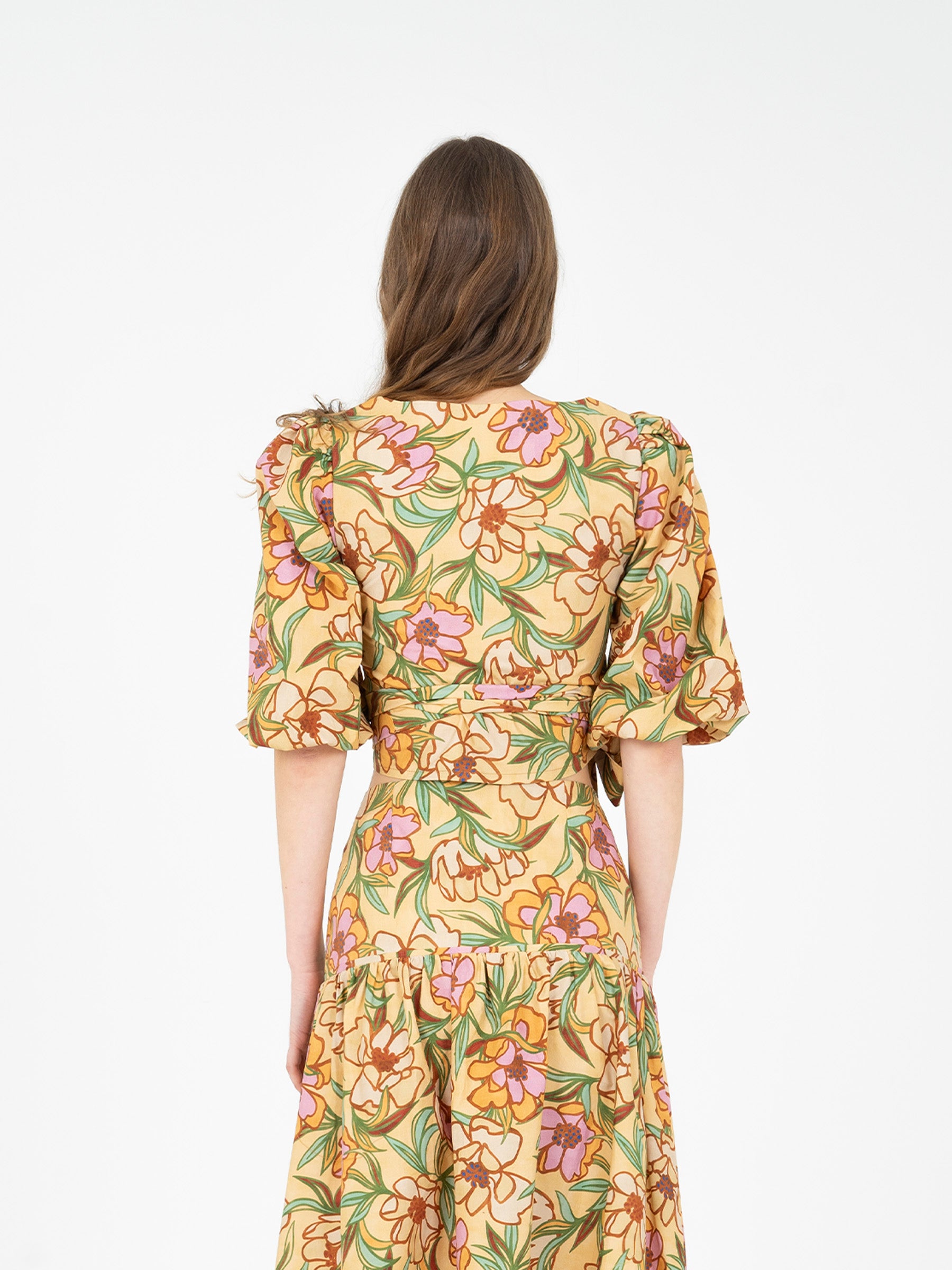 Lysandra Floral Print Wrap Top top