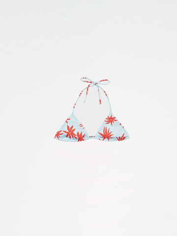 Magician Floral Print Blue Bikini Top