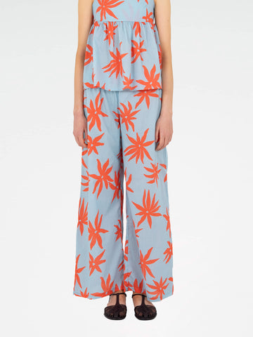 Magician Floral Print Blue Pants