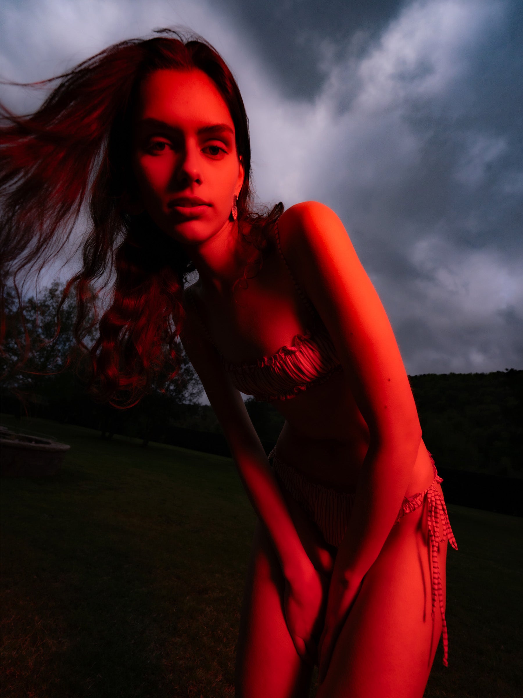 Magnus Brown Striped Bikini Bottom camisas y camisetas