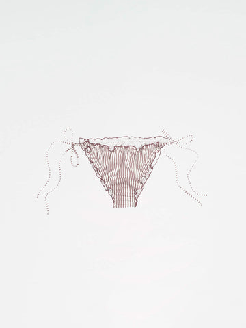 Magnus Brown Striped Bikini Bottom