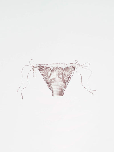Magnus Brown Striped Bikini Bottom