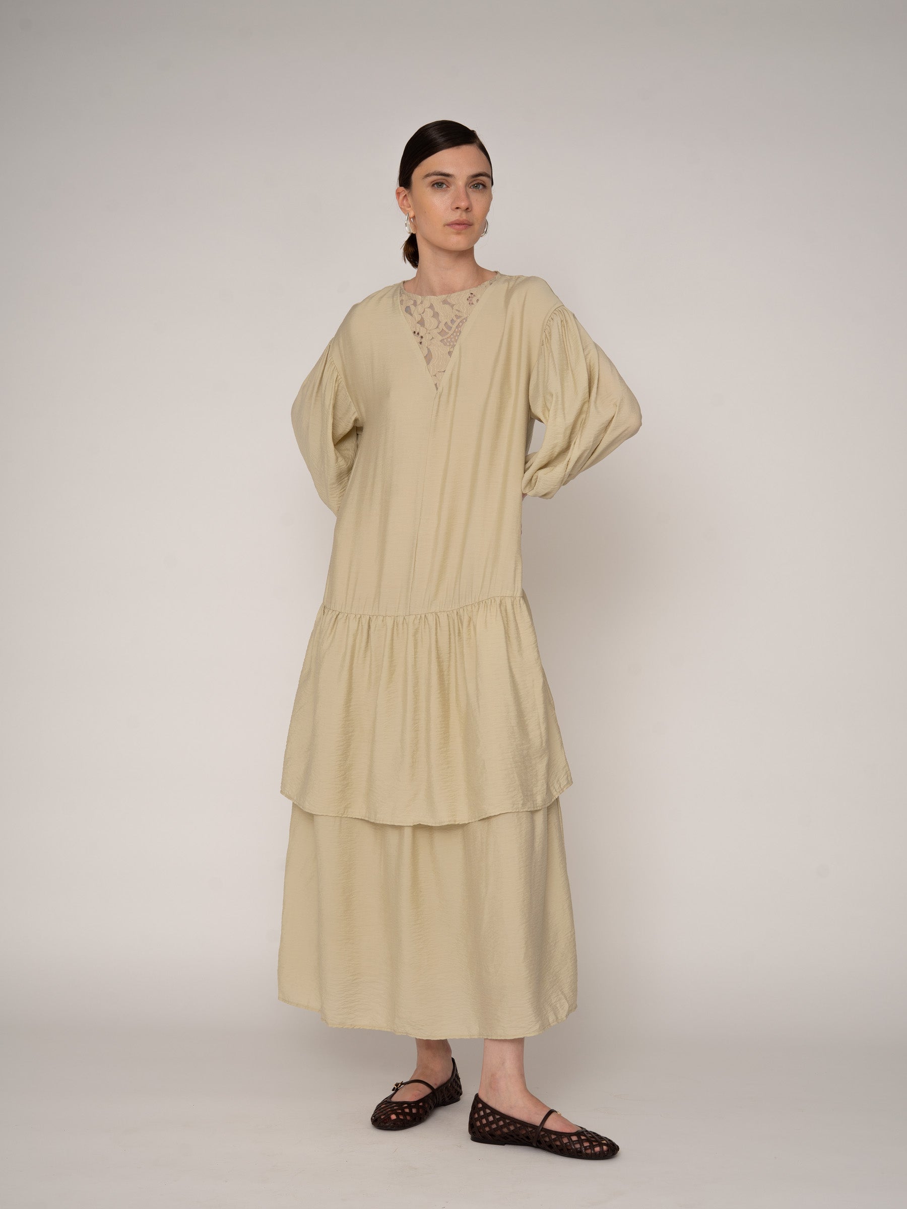 Maison Cream Maxi Dress vestidos