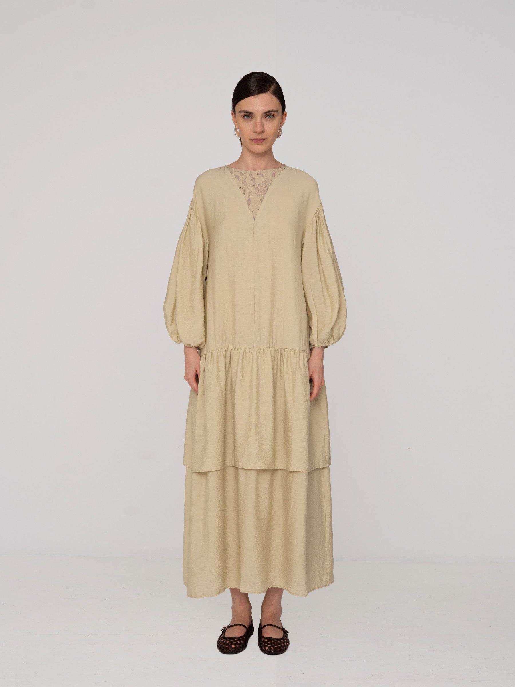 Maison Cream Maxi Dress vestidos