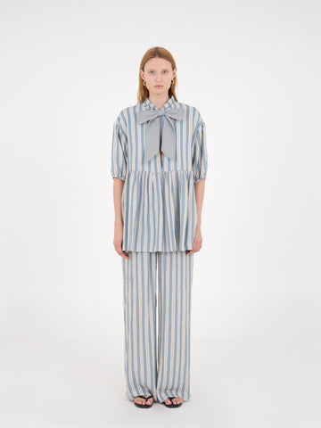 Manhattan Maxi Blue Striped Blouse