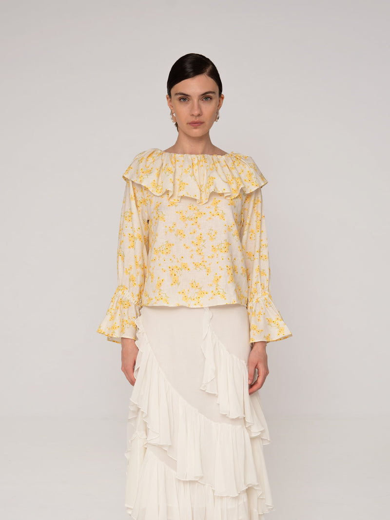 Marguerite Floral Print Blouse top