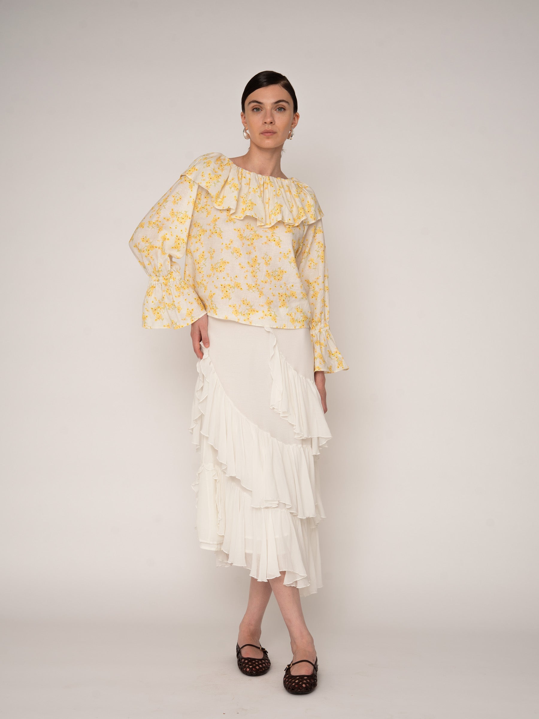 Marguerite Floral Print Blouse top