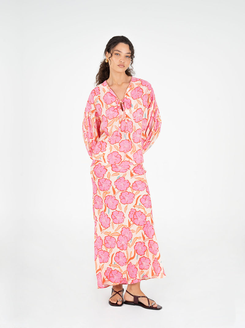 Marigold Pink Floral Print Blouse camisas y camisetas