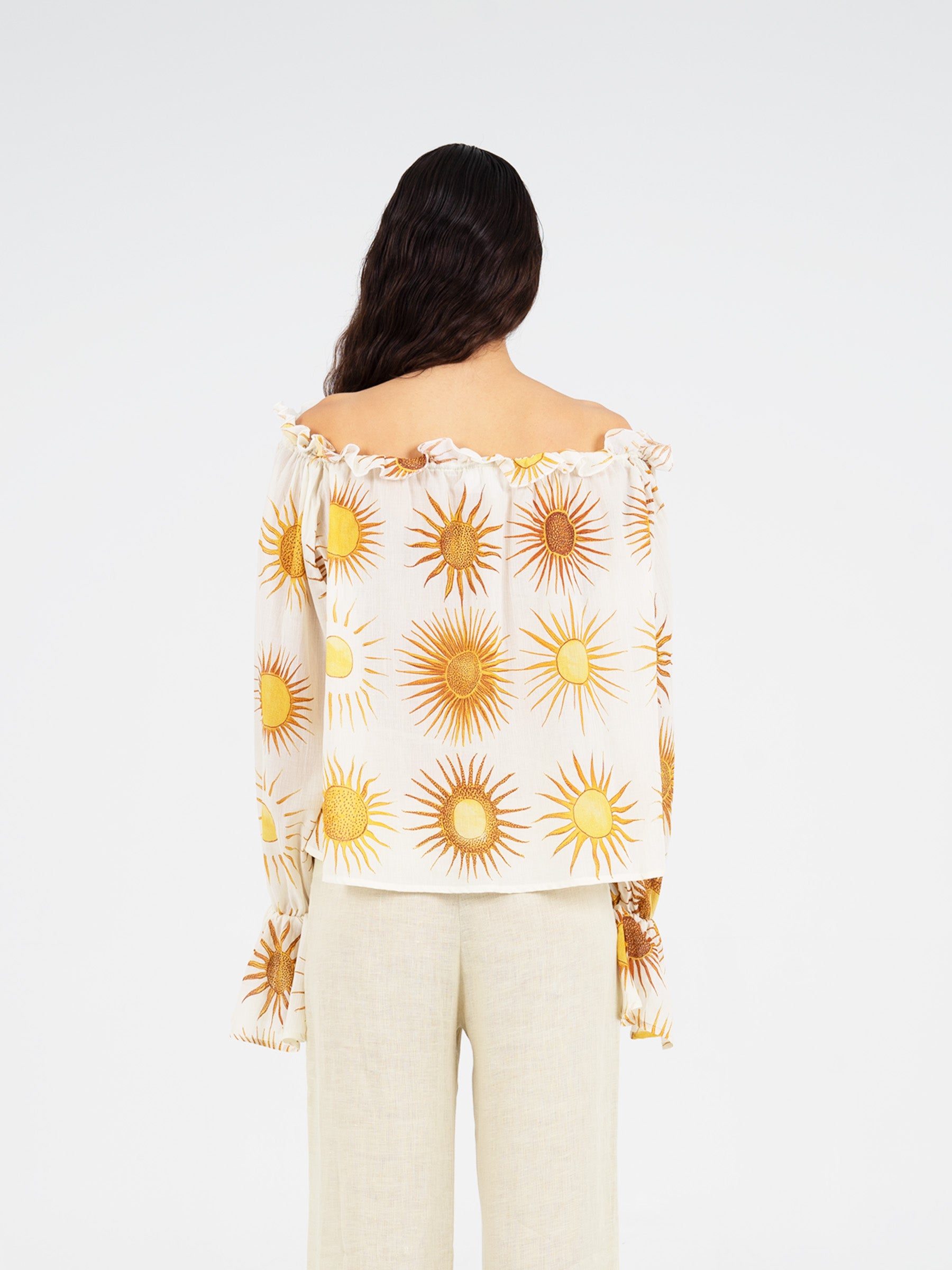 Marisol Sun-Printed Top camisas y camisetas