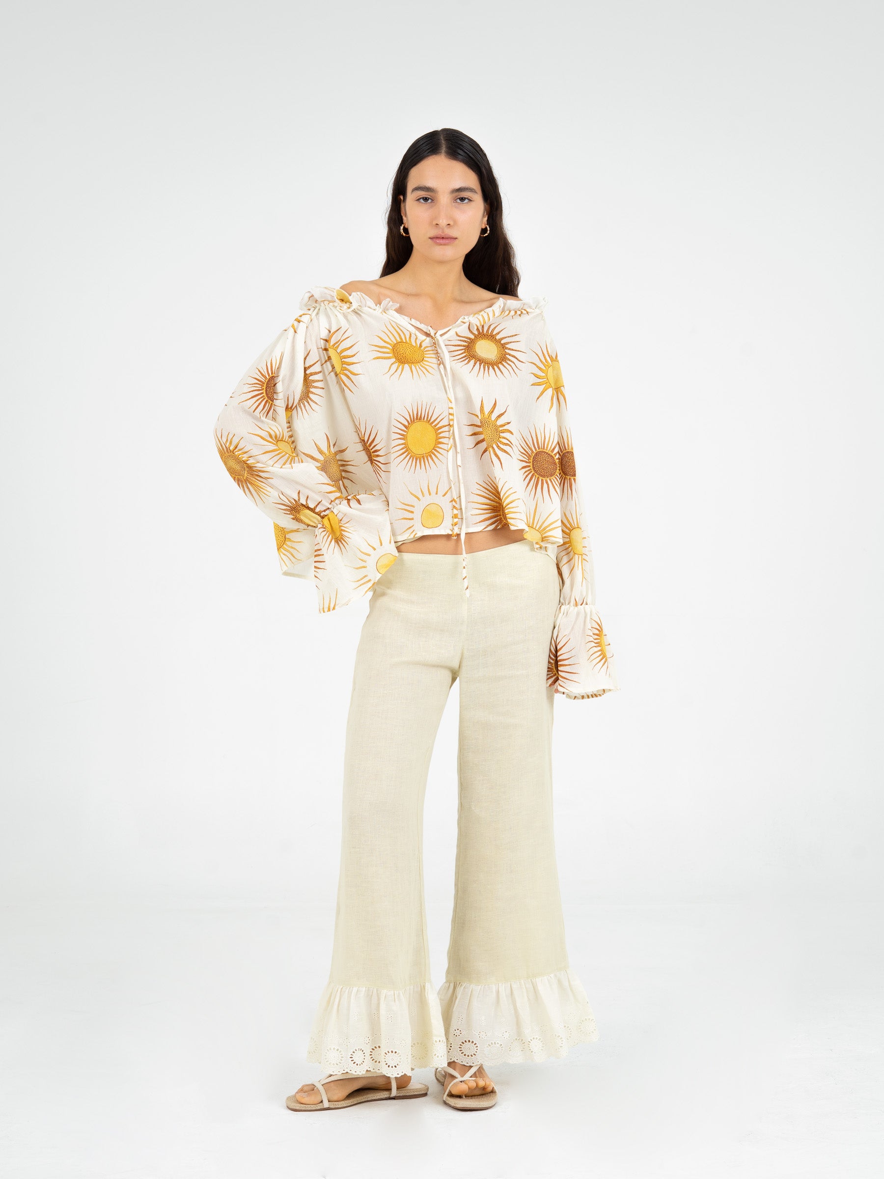 Marisol Sun-Printed Top camisas y camisetas