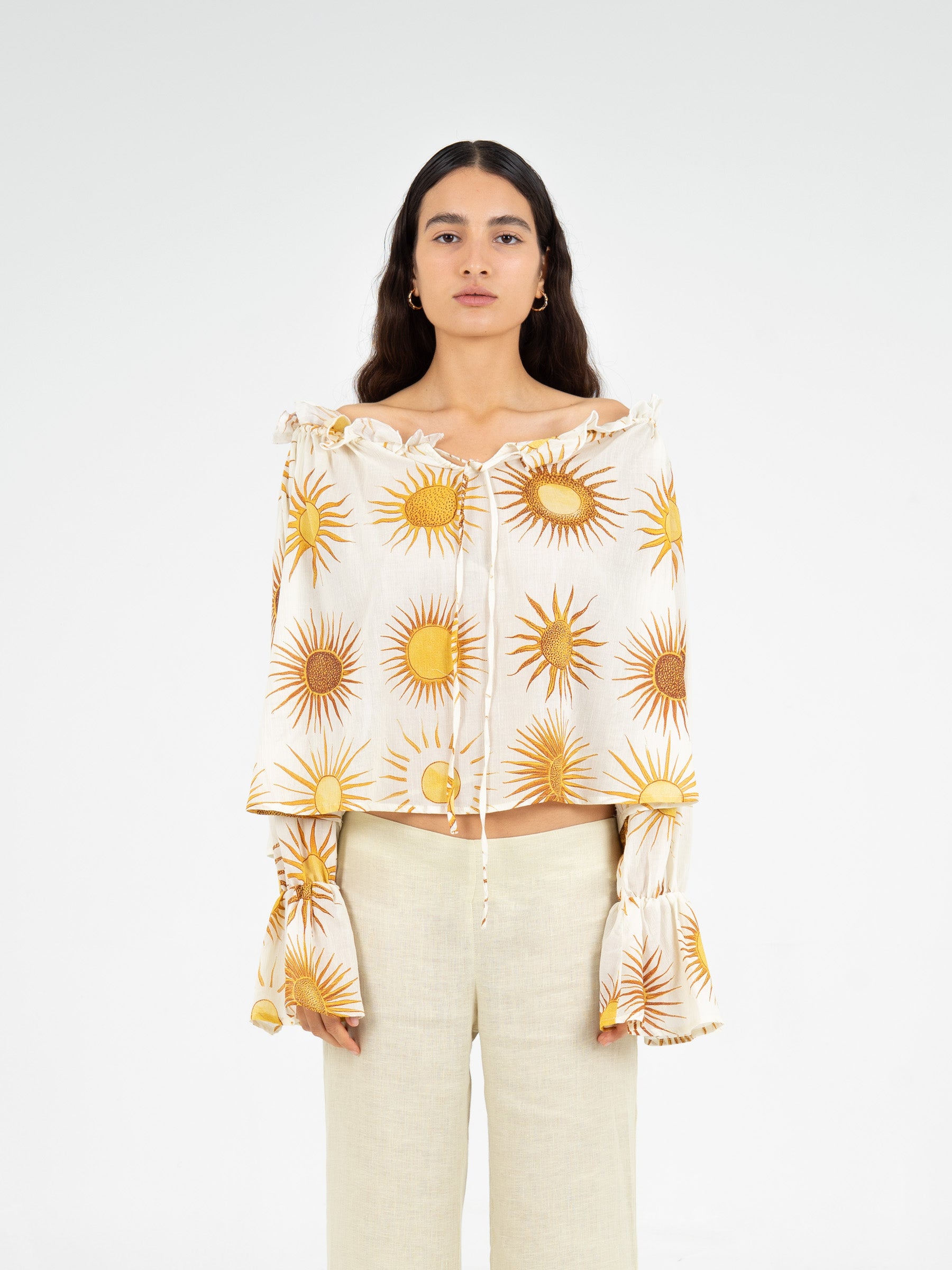 Marisol Sun-Printed Top camisas y camisetas