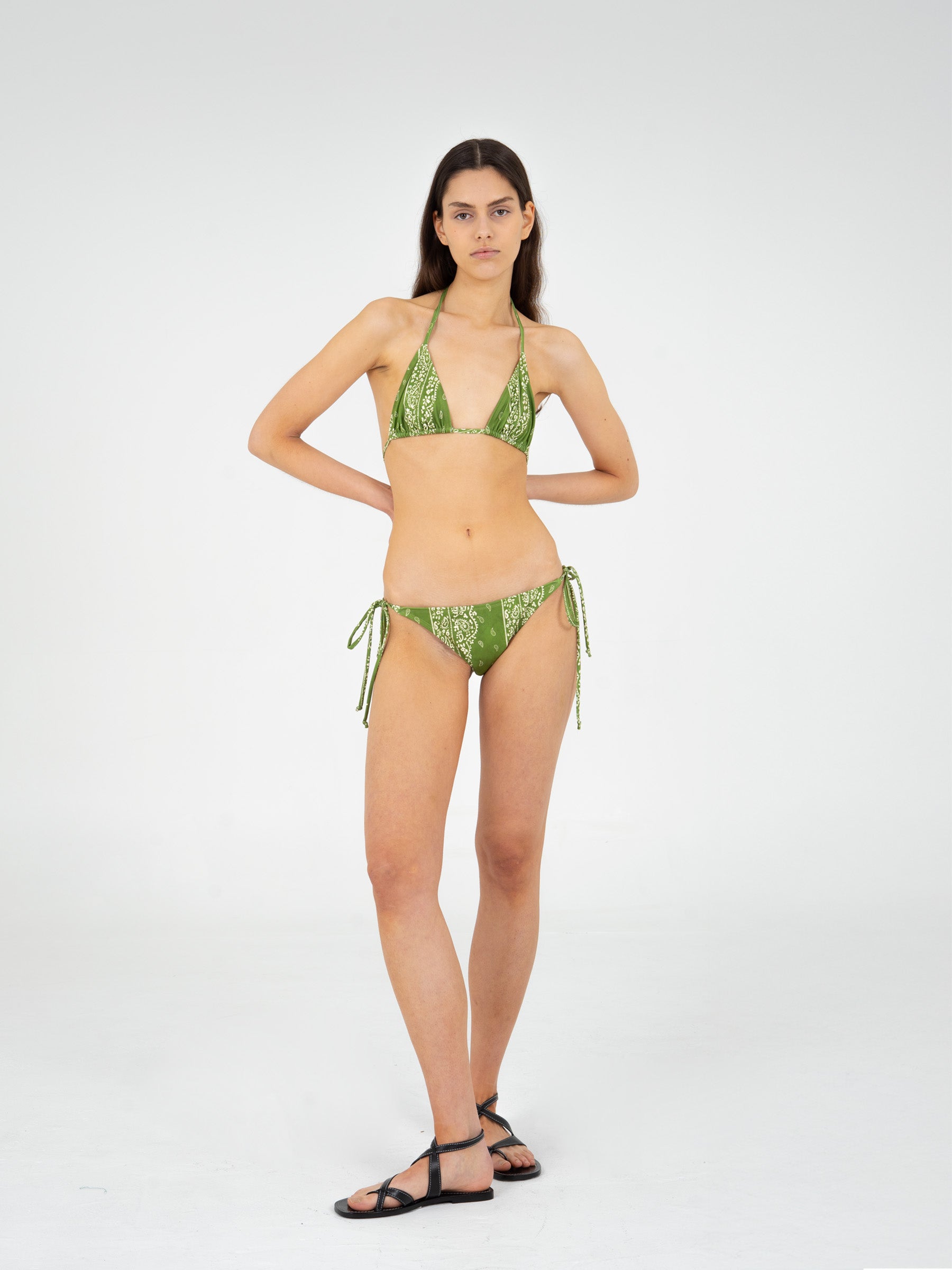 Master Green Paisley-Style Print Bikini Bottom accesorios