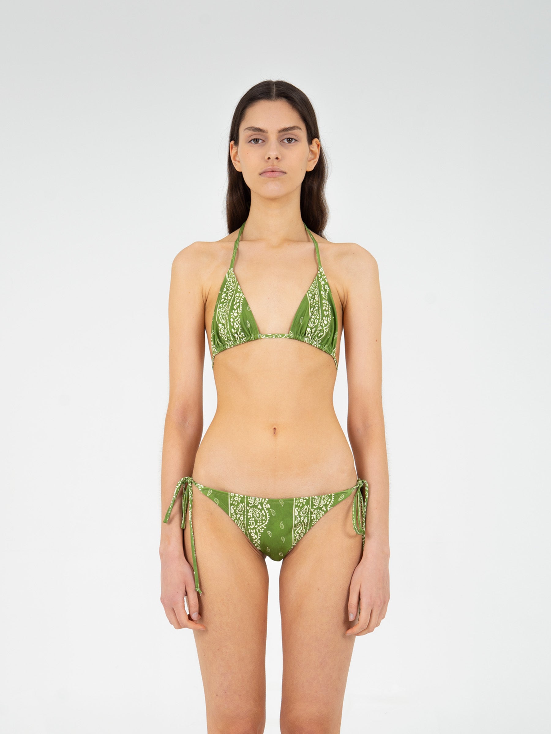 Master Green Paisley-Style Print Bikini Top accesorios