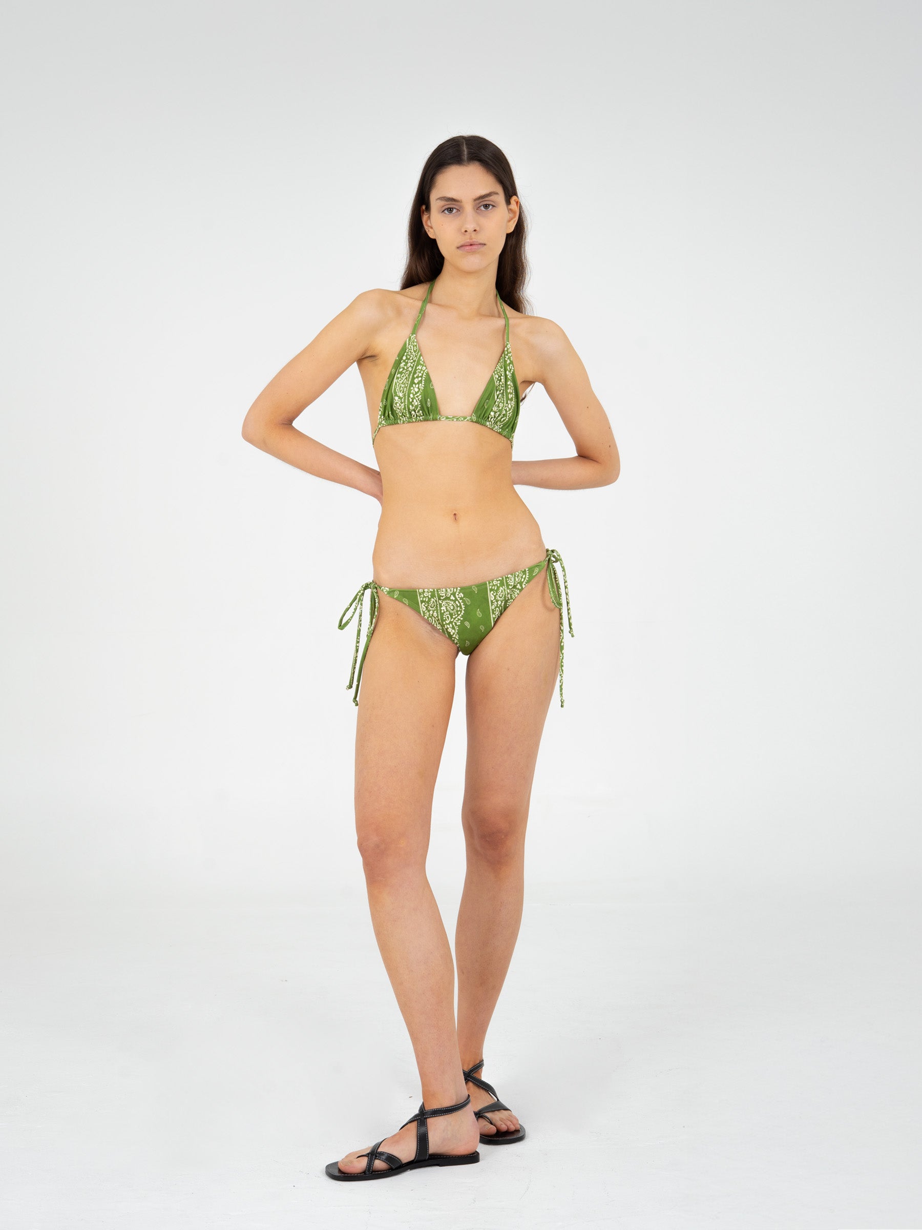 Master Green Paisley-Style Print Bikini Top accesorios