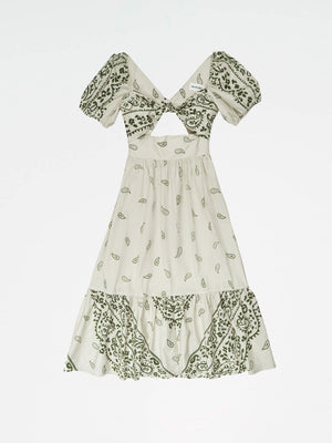 Master Green Paisley-Style Print Maxi Dress
