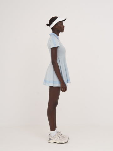 Matchpoint Blue Jersey Knit Mini Tennis Dress
