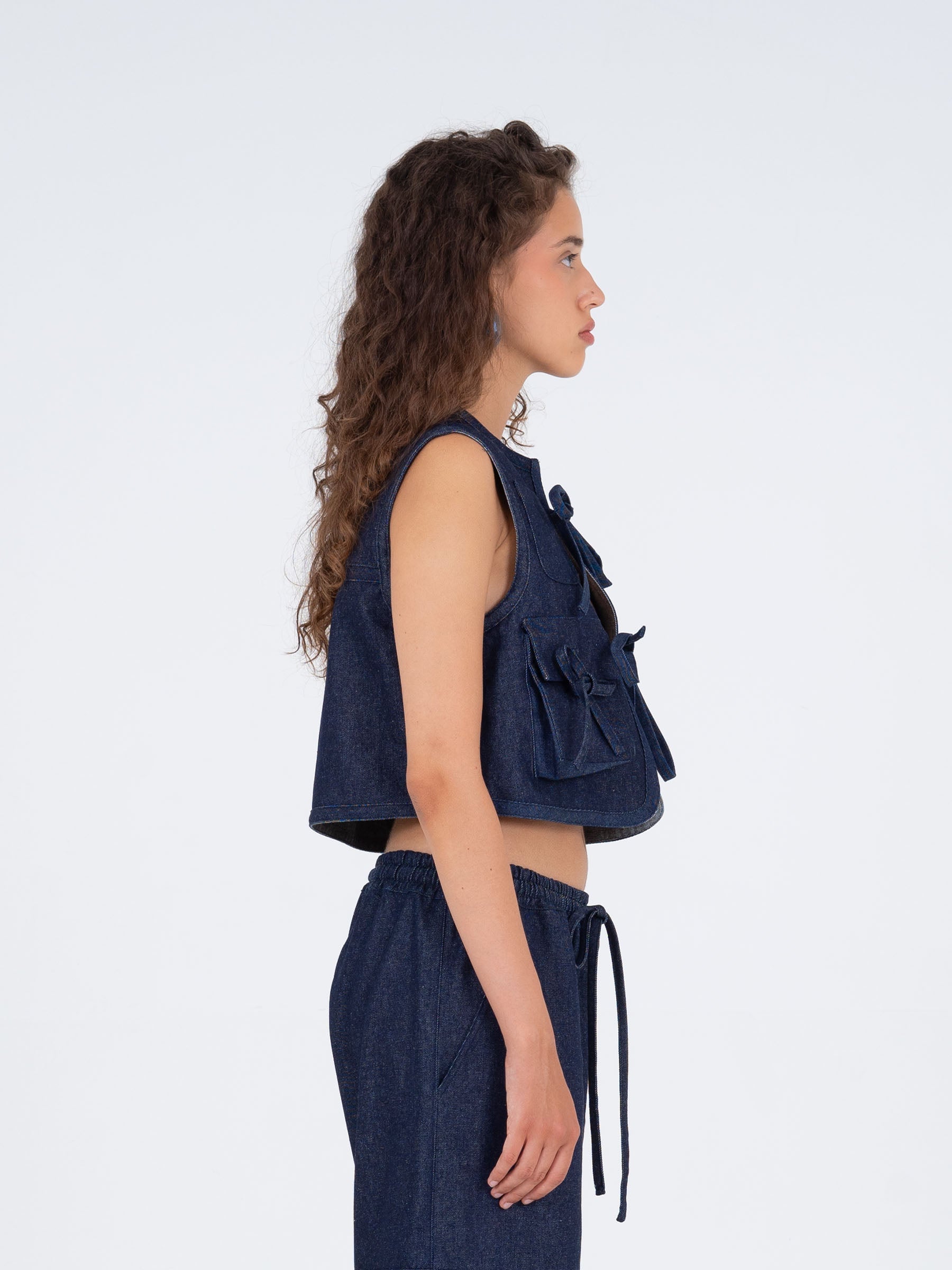 Meadow Denim Vest camisas y camisetas