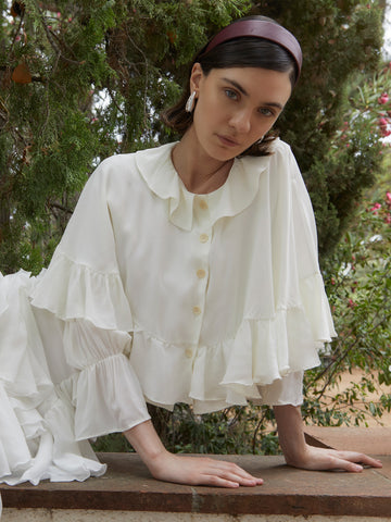 Mousse White Blouse top
