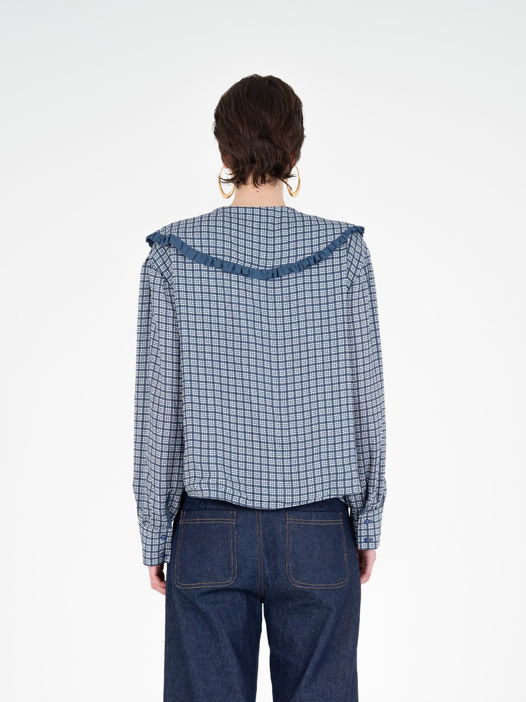 Mystic Tartan Print Blouse camisas y camisetas