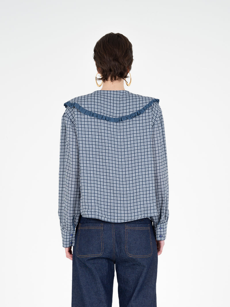 Mystic Tartan Print Blouse camisas y camisetas