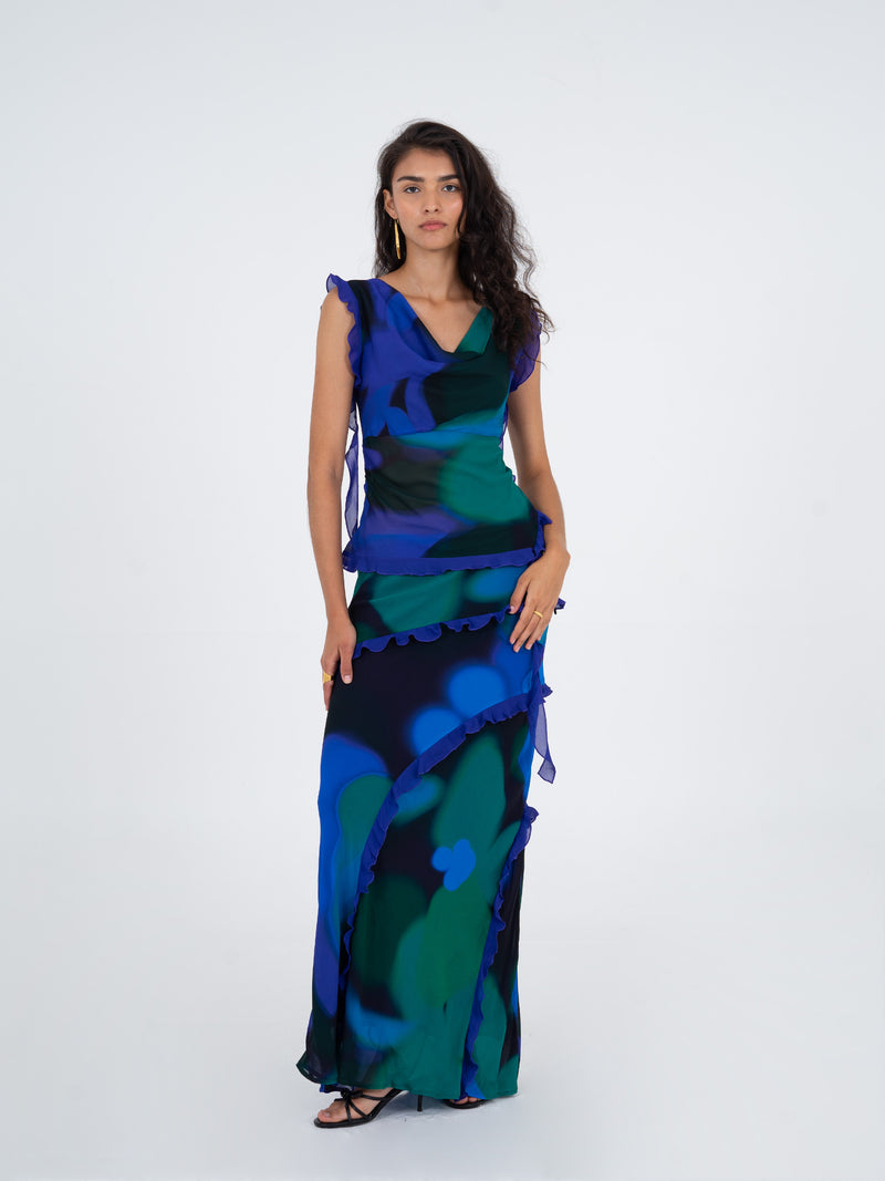 Navy Fantasy Skirt falda