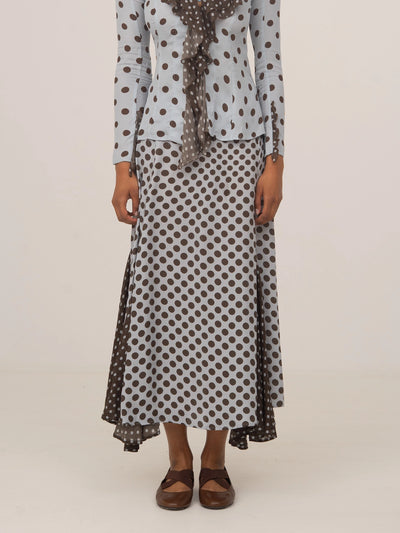 New Blue Polka Dot Skirt