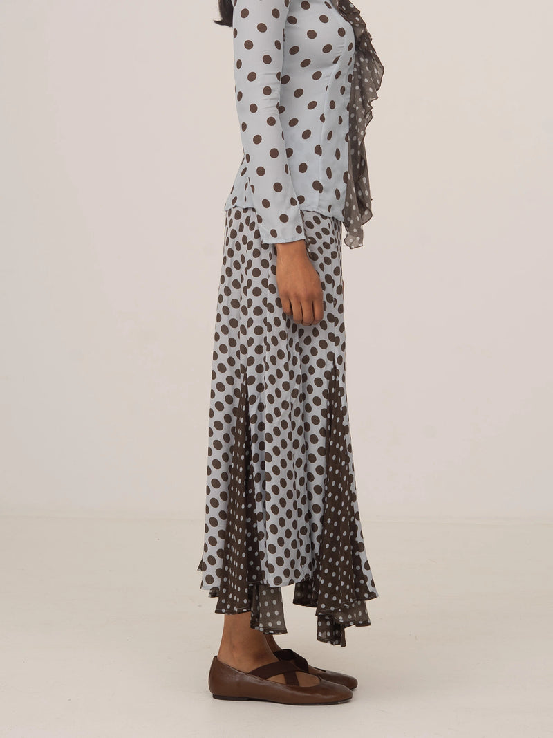New Blue Polka Dot Skirt
