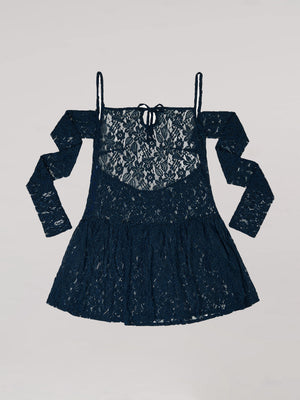 Nyx Blue Lace Mini Dress