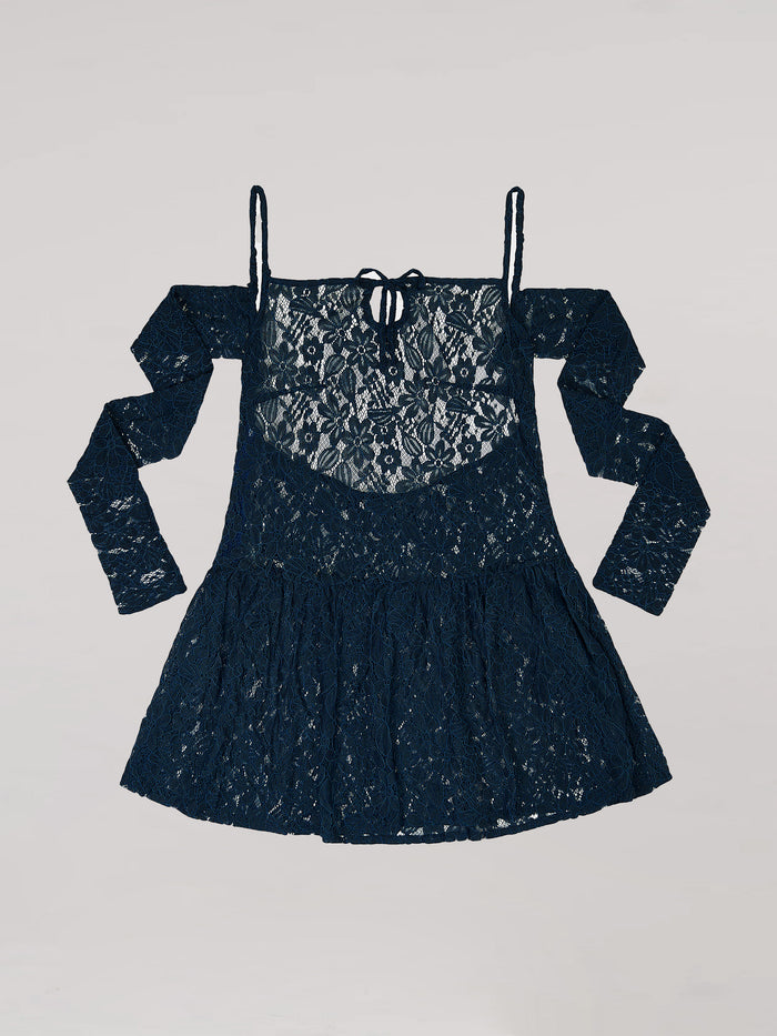 Nyx Blue Lace Mini Dress