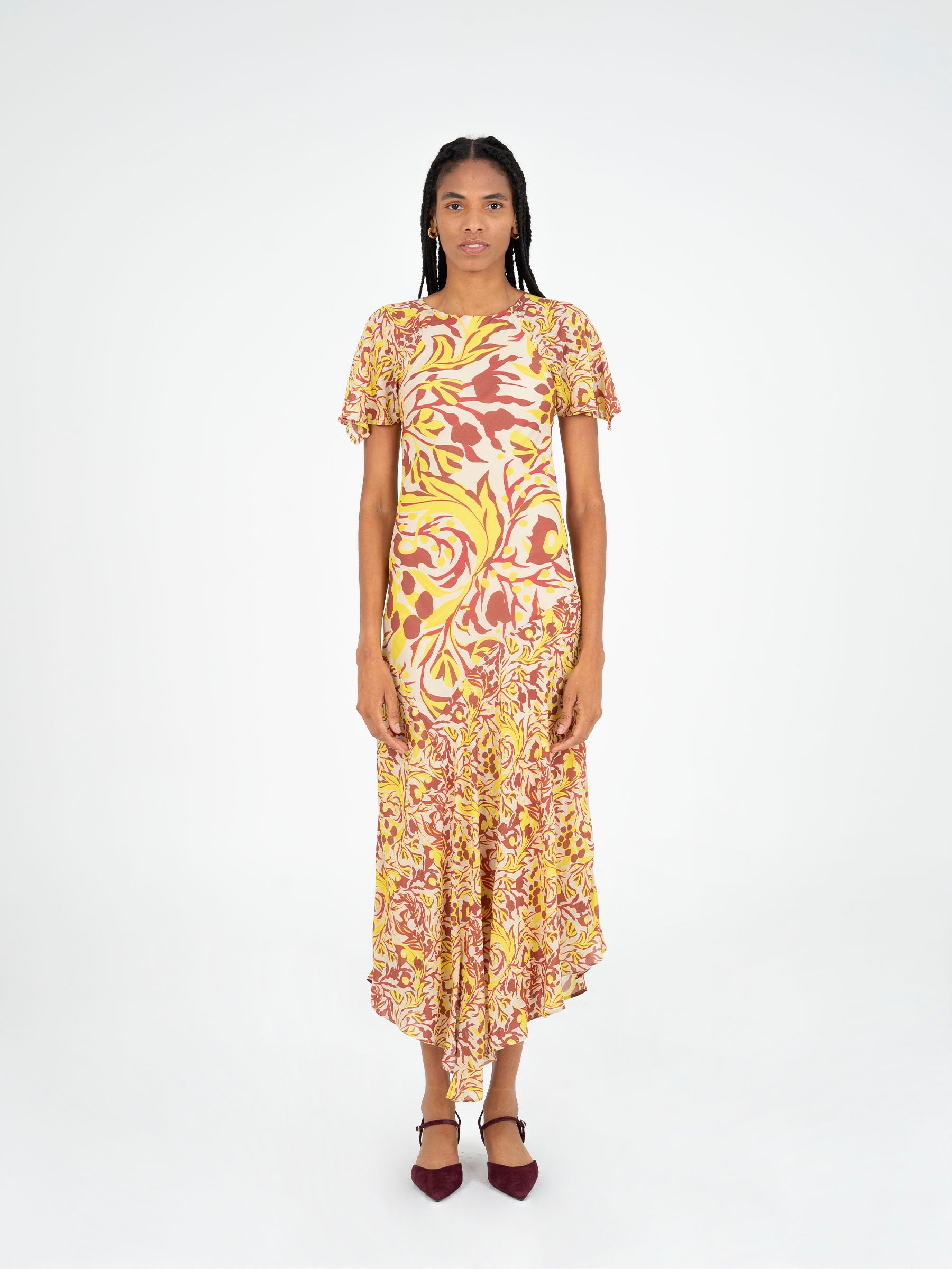 orange multicolor dress One Way Ticket Orange Colorblock Maxi Dress