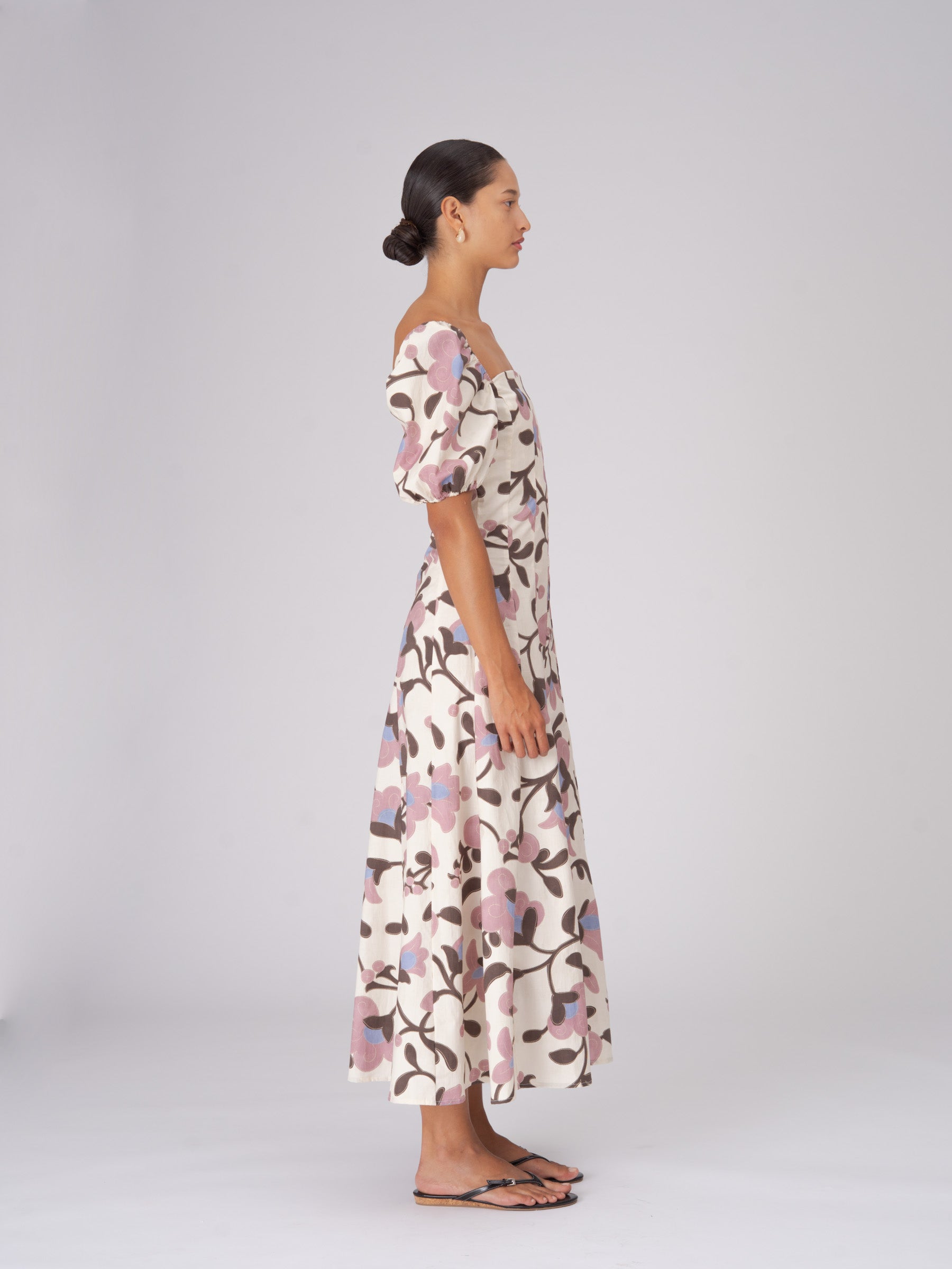 Orion Flower Print Dress vestidos