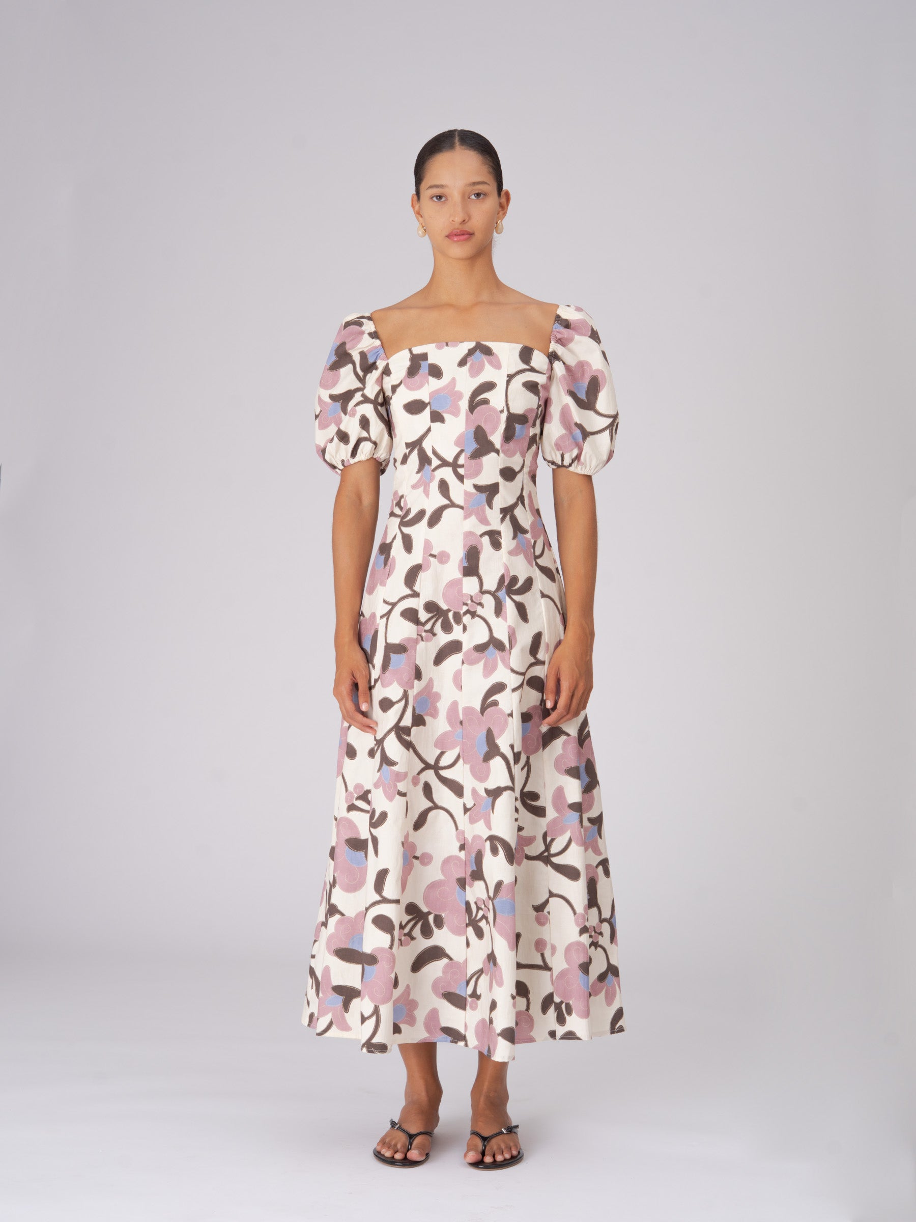 Orion Flower Print Dress vestidos