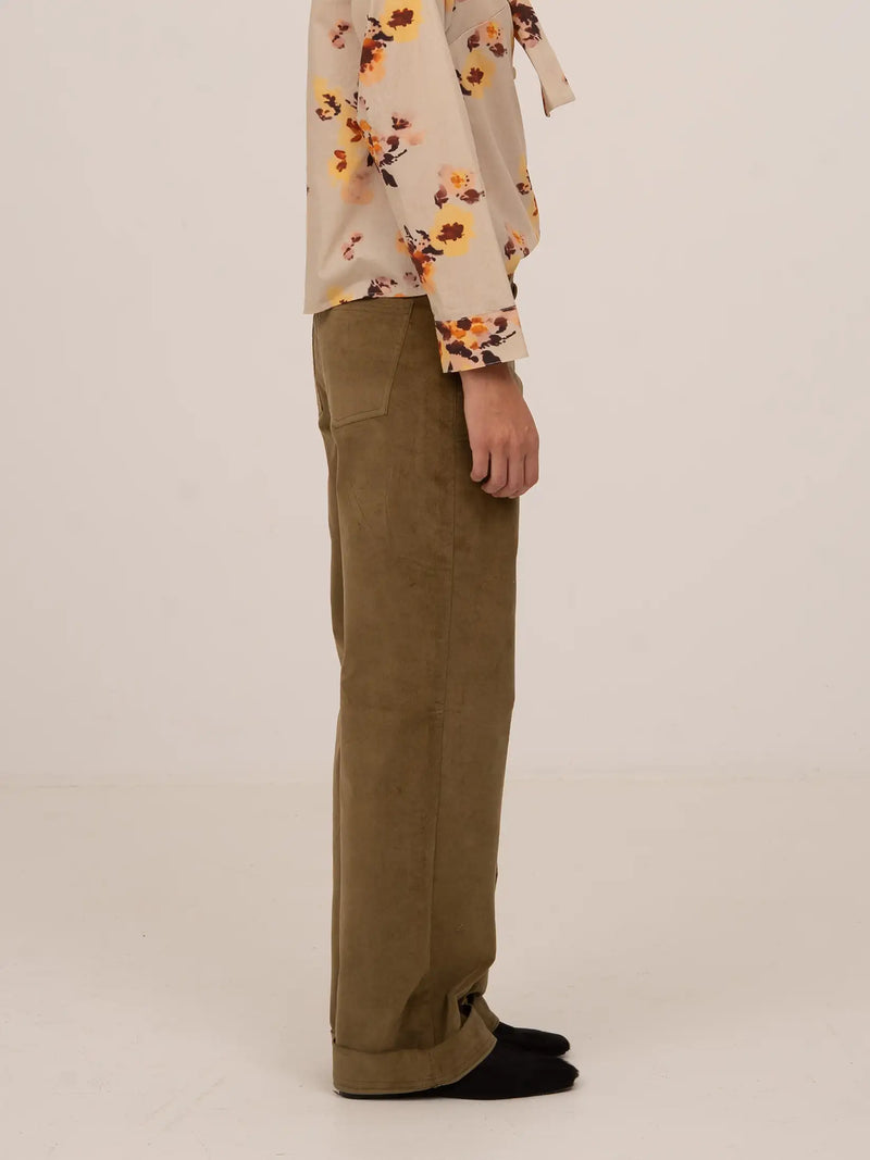 Pace Khaki Velvet Pants
