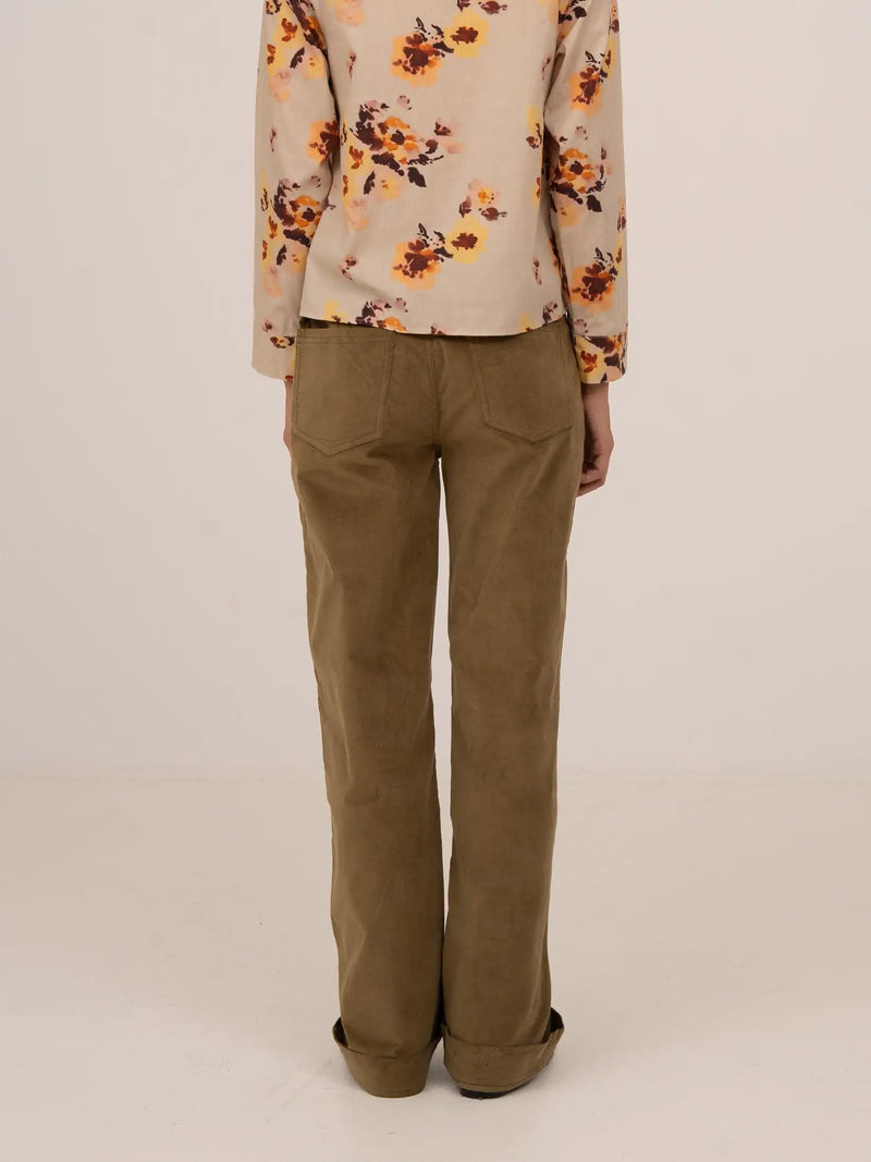 Pace Khaki Velvet Pants