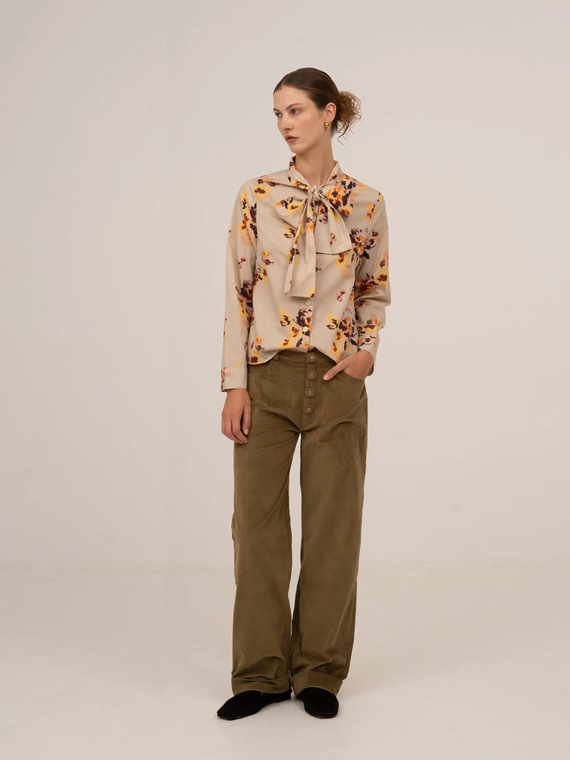 Pace Khaki Velvet Pants