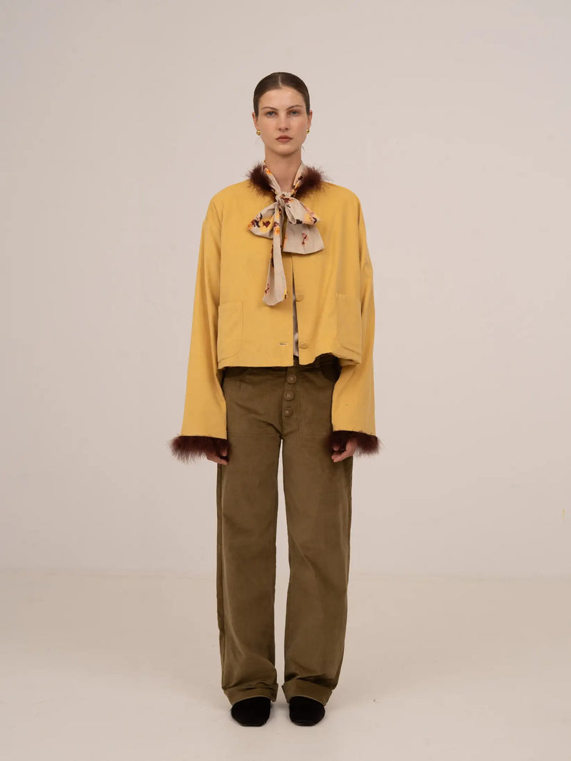 Pace Khaki Velvet Pants