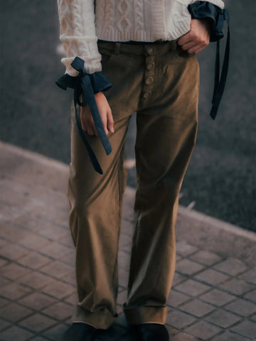 Pace Khaki Velvet Pants