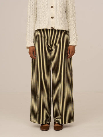 Pebble Striped Green Jeans