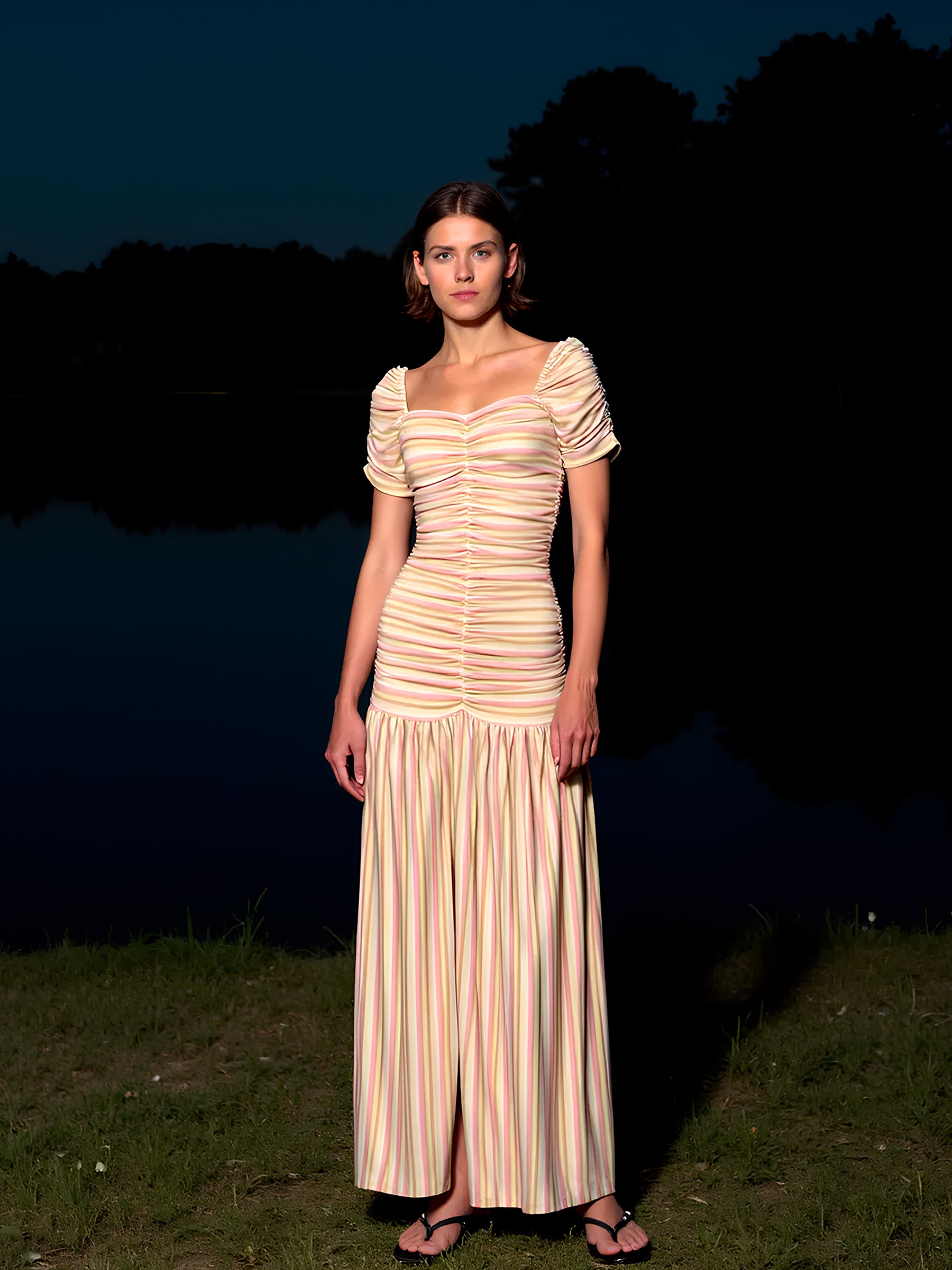 Persephone Striped Dress vestidos
