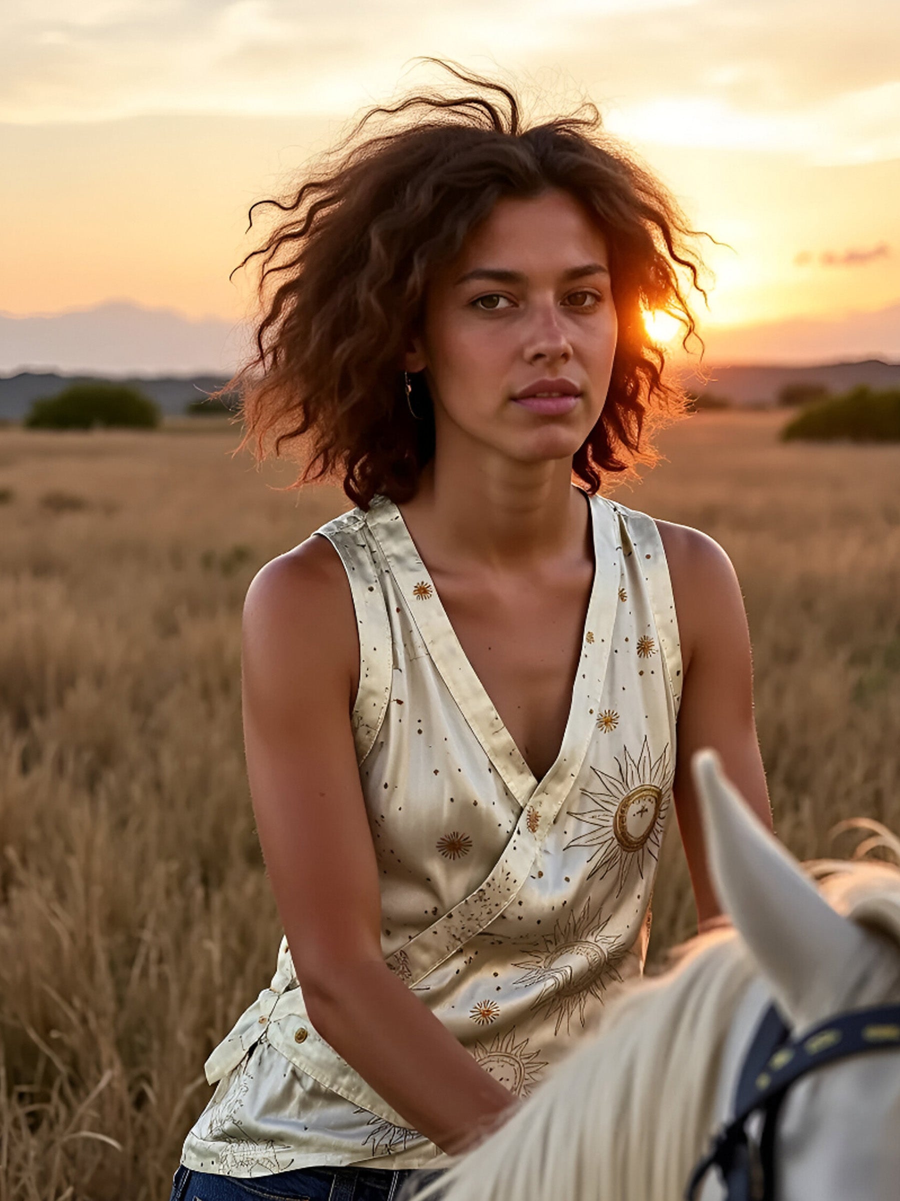 Priest Solar System-Printed Vest top