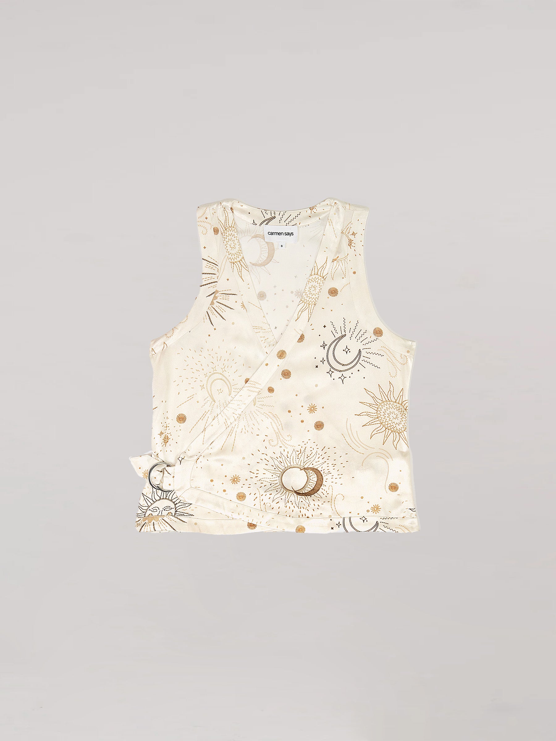 Priest Solar System-Printed Vest top