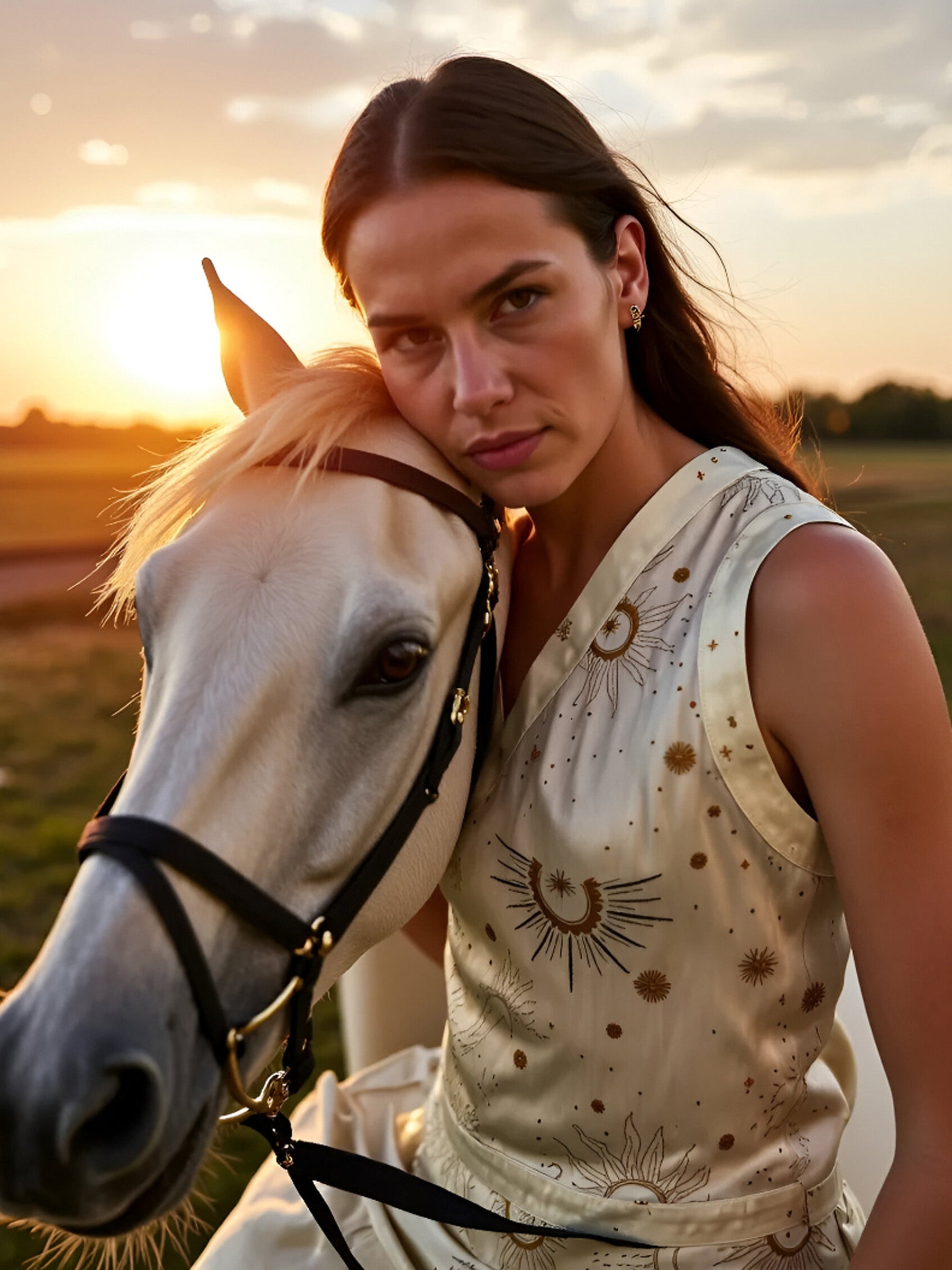 Priest Solar System-Printed Vest top