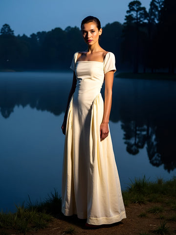 Priestess Beige Maxi Dress vestidos