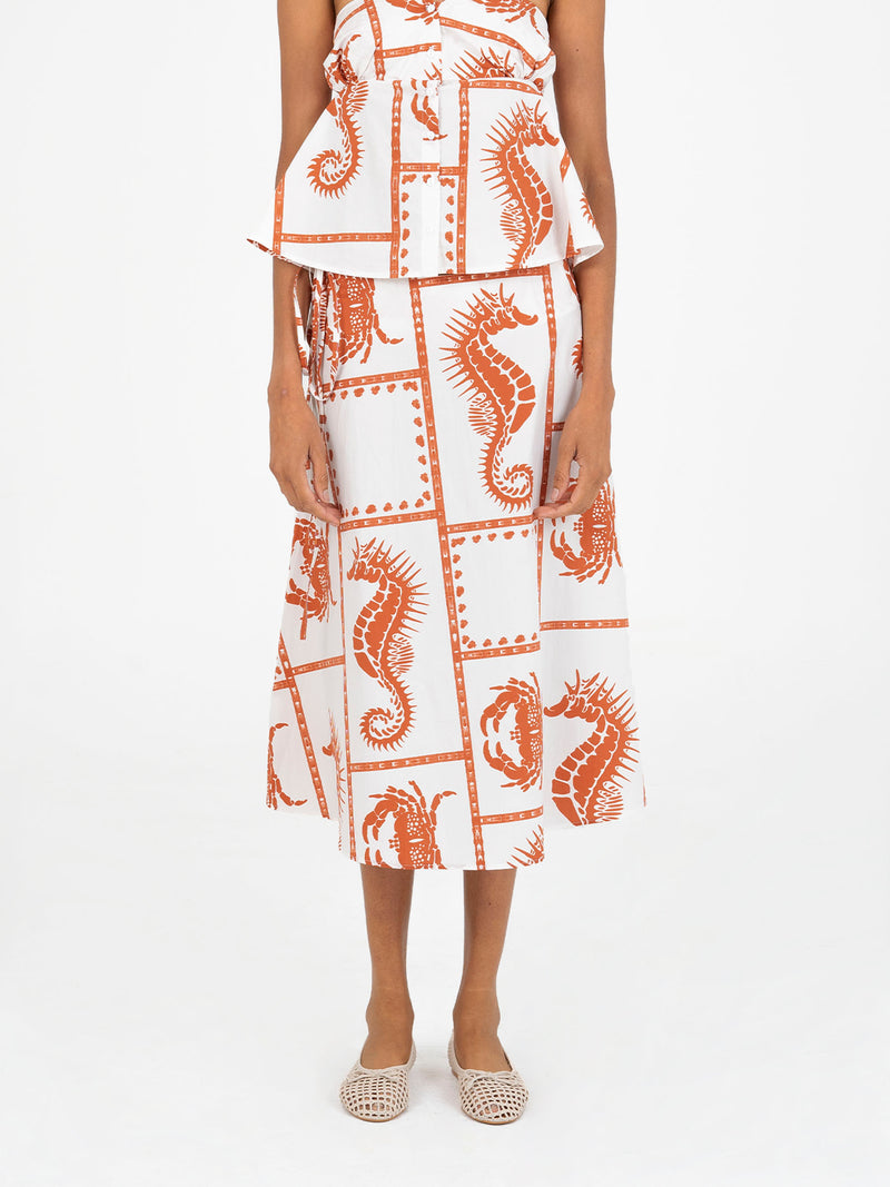 Puck Ocean-Inspired Skirt falda