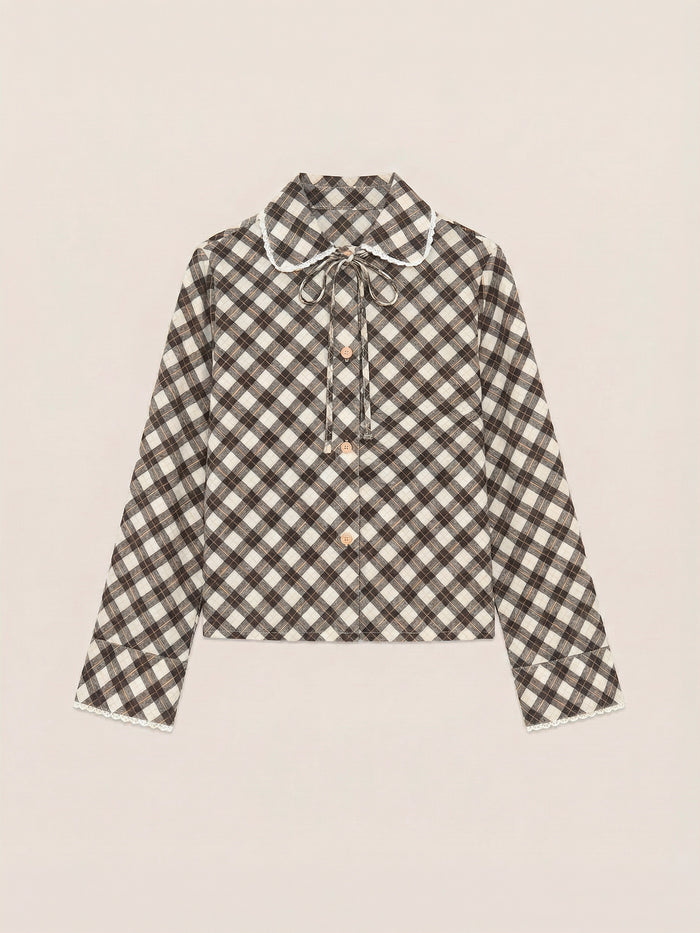 Classic Betty Argyle-inspired Geometric Print Shirt 